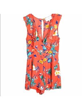 Charles Henry floral ruffled romper